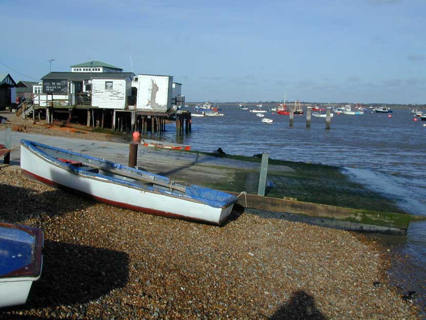 Boats on Felixstowe Ferry shore